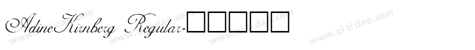 AdineKirnberg Regular字体转换